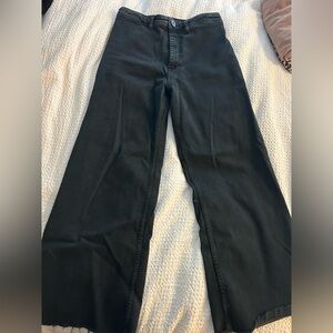 Zara Black Marine High Waisted Jeans